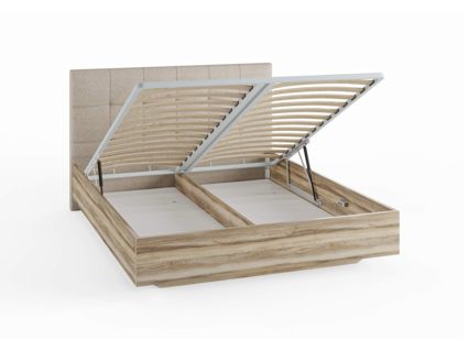 Кровать Сонум Vena Ясмунд + Кашемир Бежевый (с подъемным механизмом) 160х190