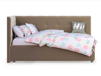 Кровать Nuvola Sabina угловая Velutto 22 140х200