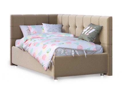 Кровать Nuvola Sabina угловая Velutto 22 140х200