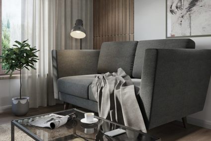 Диван Арско Гуннар двухместный графит Длина 161 см