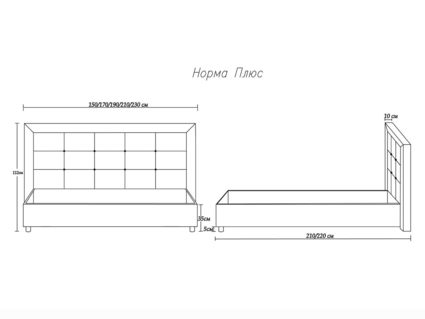 Кровать Димакс Норма + Сапфир с подъемным механизмом 180х200