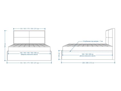 Кровать Lonax Марселла велюр Dolly-2 140х200