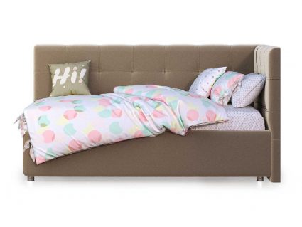 Кровать Nuvola Sabina угловая Velutto 22 140х200