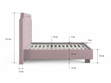 Кровать Сонум Elysium Экокожа Коричневый (с основанием) 140х190