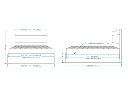 Кровать Lonax Кармела велюр Dolly-2 200х195
