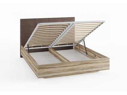 Кровать Сонум Victoria Ясень Ориноко + Кашемир Бежевый (с подъемным механизмом) 120х190