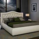 Кровать Sleeptek Premier 6 Экокожа White 180х200